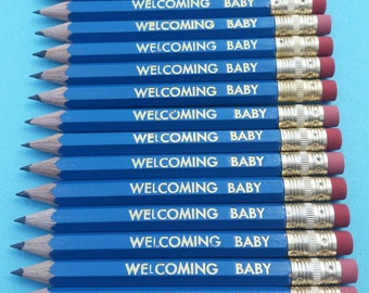 Personalized wedding bridal Half Size (golf size) Pencils, short pencils,  bridal shower, baby shower, games, favors, wedding, fundraiser