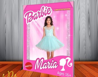 life size barbie doll box cardboard prop