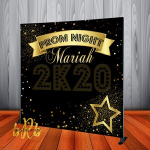 Prom 2k20 Prom or Graduation or Homecoming All Stars Backdrop Step and Repeat for ...