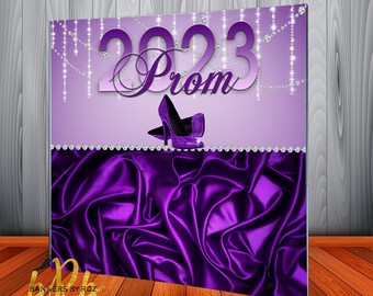 Fondo de noche de graduación, telón de fondo púrpura brillante, pancarta de paso y repetición para cualquier evento especial, incluidas fiestas de graduación y cumpleaños