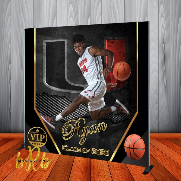 Sports Photo Backdrop - Personalized for Graduation, Birthday or any occasion. Photo Banner - Class of 2020