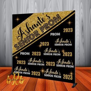 Prom Backdrop Step and Repeat Banner for Prom Night - Prom Send Off - Personalized Prom or Graduation Party Backdrop.