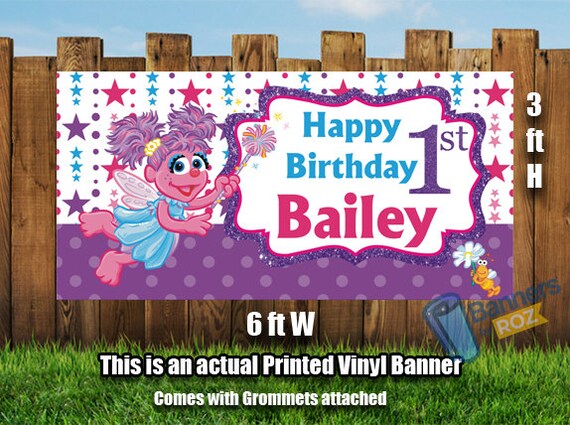 Abby Cadabby Birthday Banner Happy Birthday Banner Custom Etsy