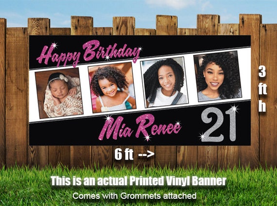 birthday banner 4 photos