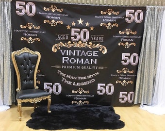 Banners by Roz - My customer celebrated her #50thbirthdayparty in style  with a custom 10'x8' #LV backdrop 🌟 📸 Customer photo Shop with me at  BannersbyRoz.com • • • #louisvuitton #stepandrepeatbackdrops  #stepandrepea
