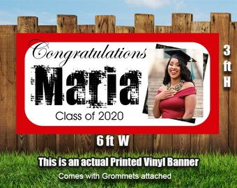 Graduation Photo Banner - Personalized Graduation Banner, Graduation Banners, Custom banners, Party Banners, Personalized Graduation Banners
