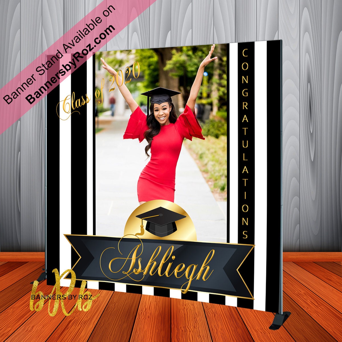 Graduation Photo Backdrop Personalized Graduation Photo Etsy