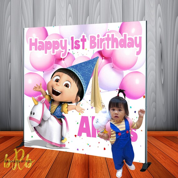 Agnes Minion Despicable Me Personalized Birthday Banner Kid Children Party kid