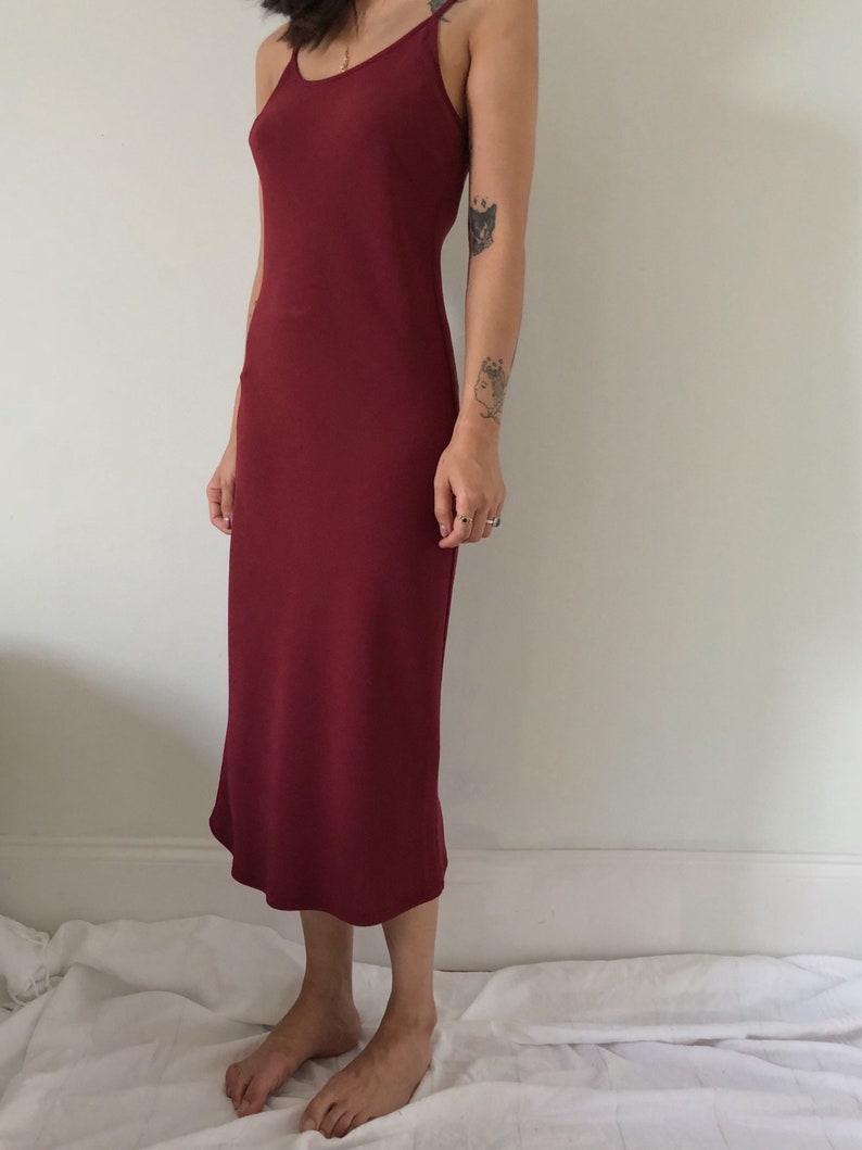 red wine evening dress