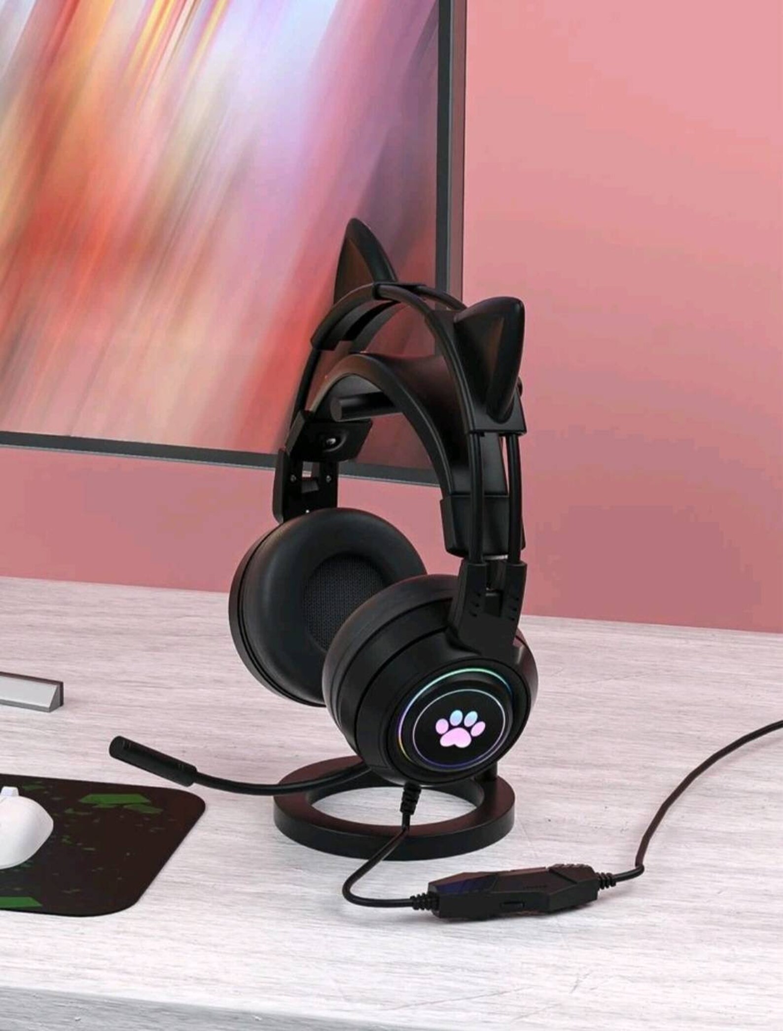 Discord Kitten Kitten Ear Gaming Headset Gamer Egirl Etsy UK