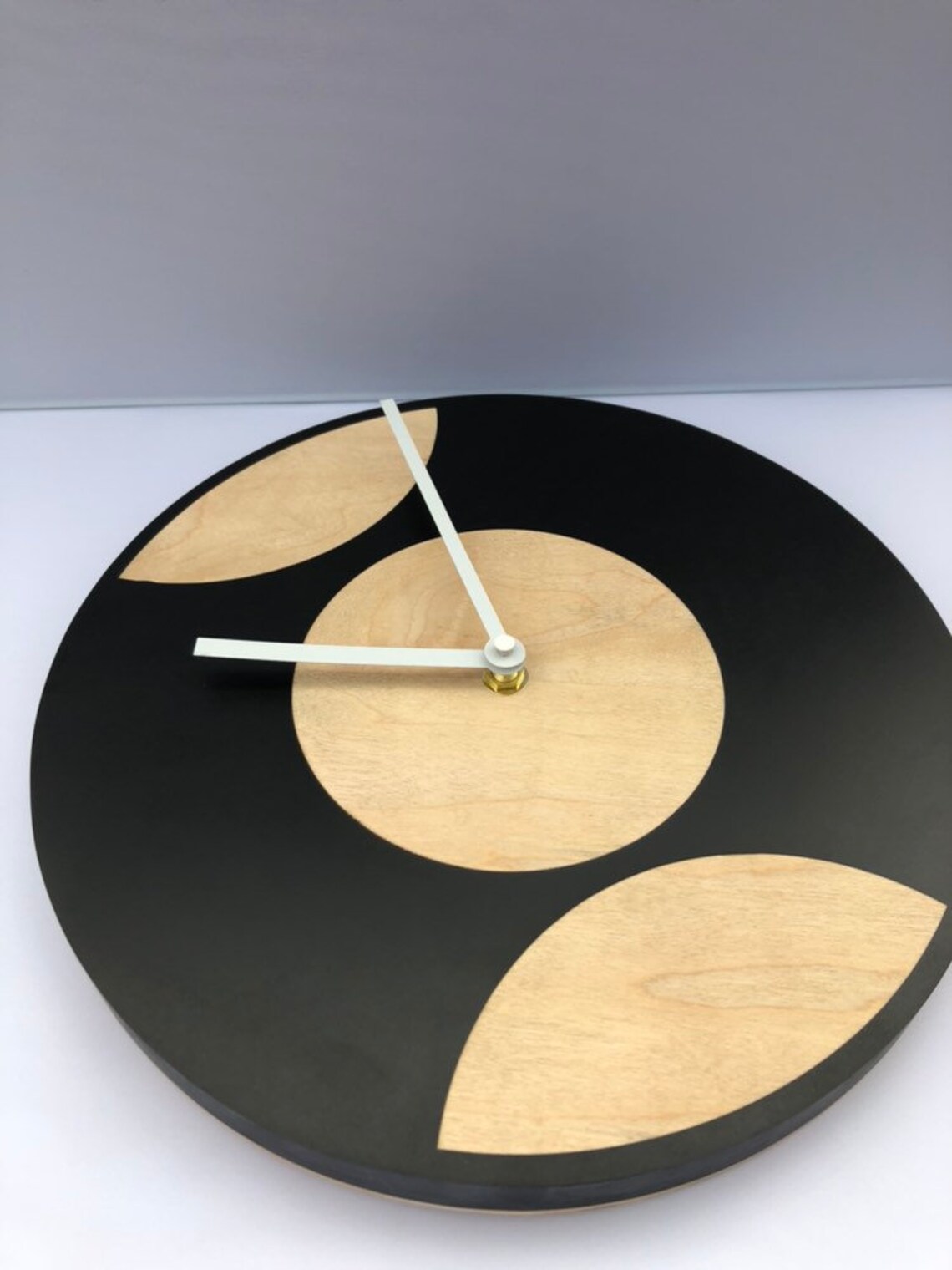 Handmade Unique wood and resin wall clock.Modern wood and Etsy