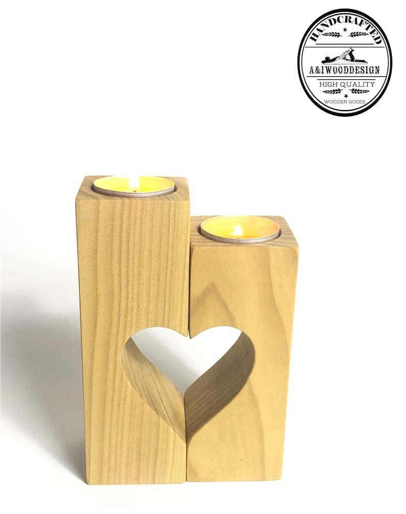 Handmade Candle Holders Wooden Anniversary Candle Holders Etsy UK