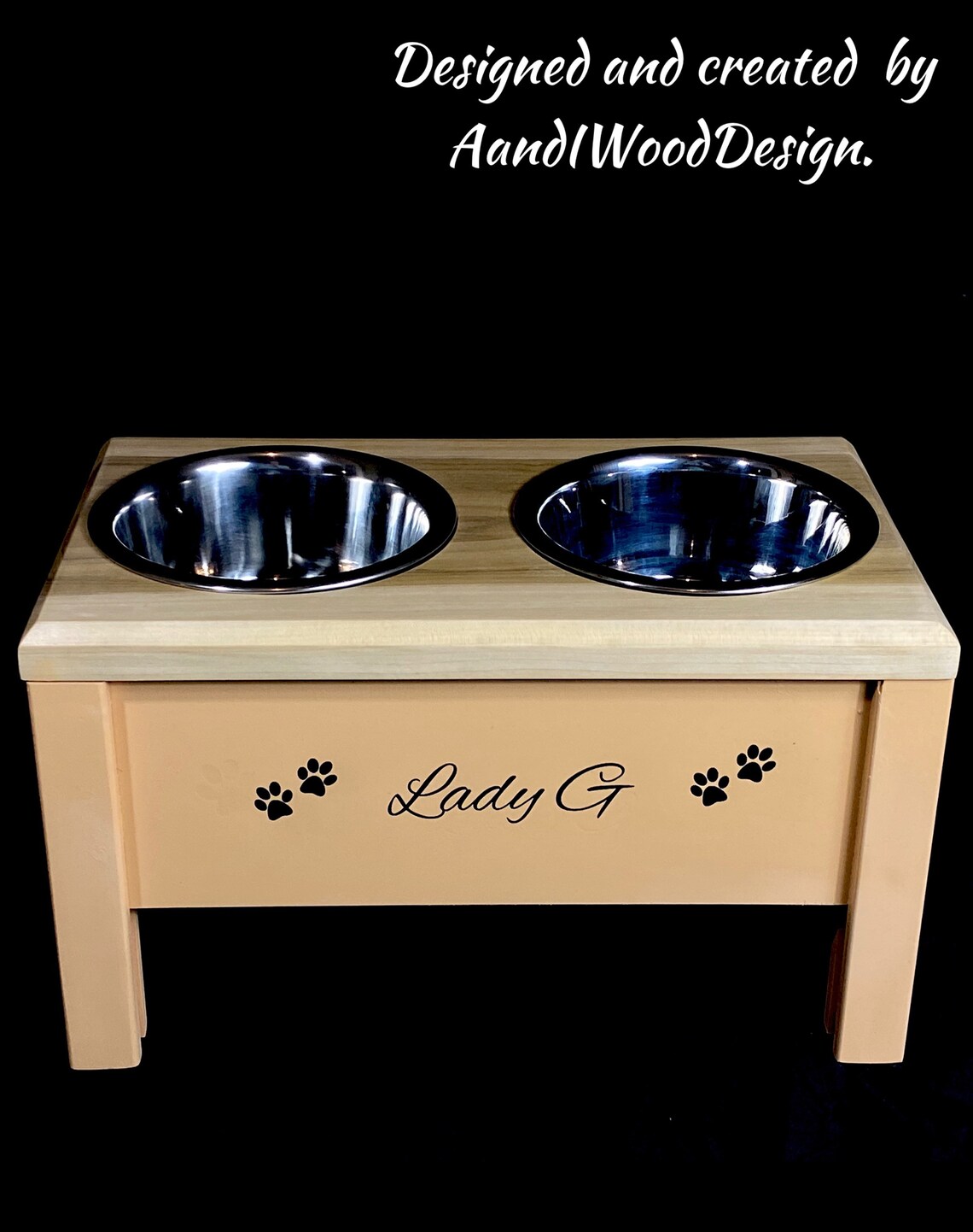 Personalized Wooden Dog Bowl Stand Farmhouse Dog Bowl Stand Etsy UK