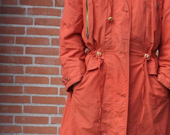 Long secondhand Coat in burned orange