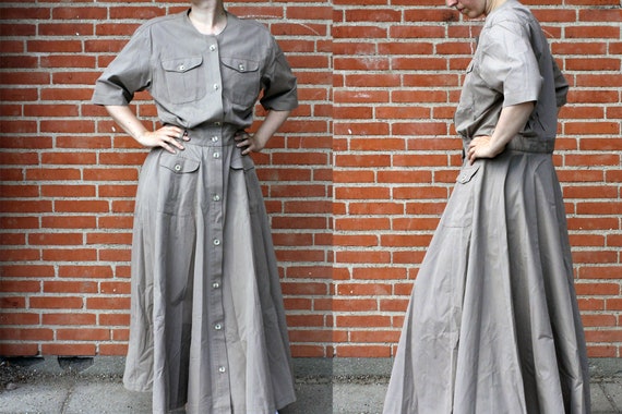 Lene Sand Cotton Maxi Dress
