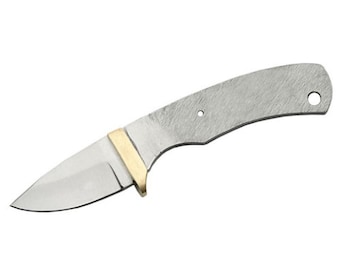 Small Drop Point Knife Blade Blank 2.125" Stainless Full Tang