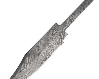 Damascus 7.63 Inch Skinner Knife Blade Blank