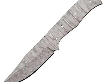 Damascus Clip Point Knife Blade Blank 8.25 Inch