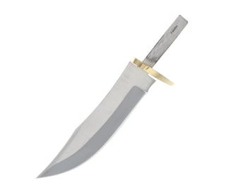 Skinner Knife Blade Blank 4.25" Stainless Fixed Blade with Brass Guard