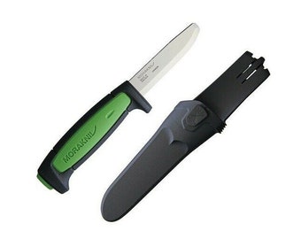 Morakniv Mora Safe Pro Fixed Knife 3" Carbon Steel Blade Black/Green Handles