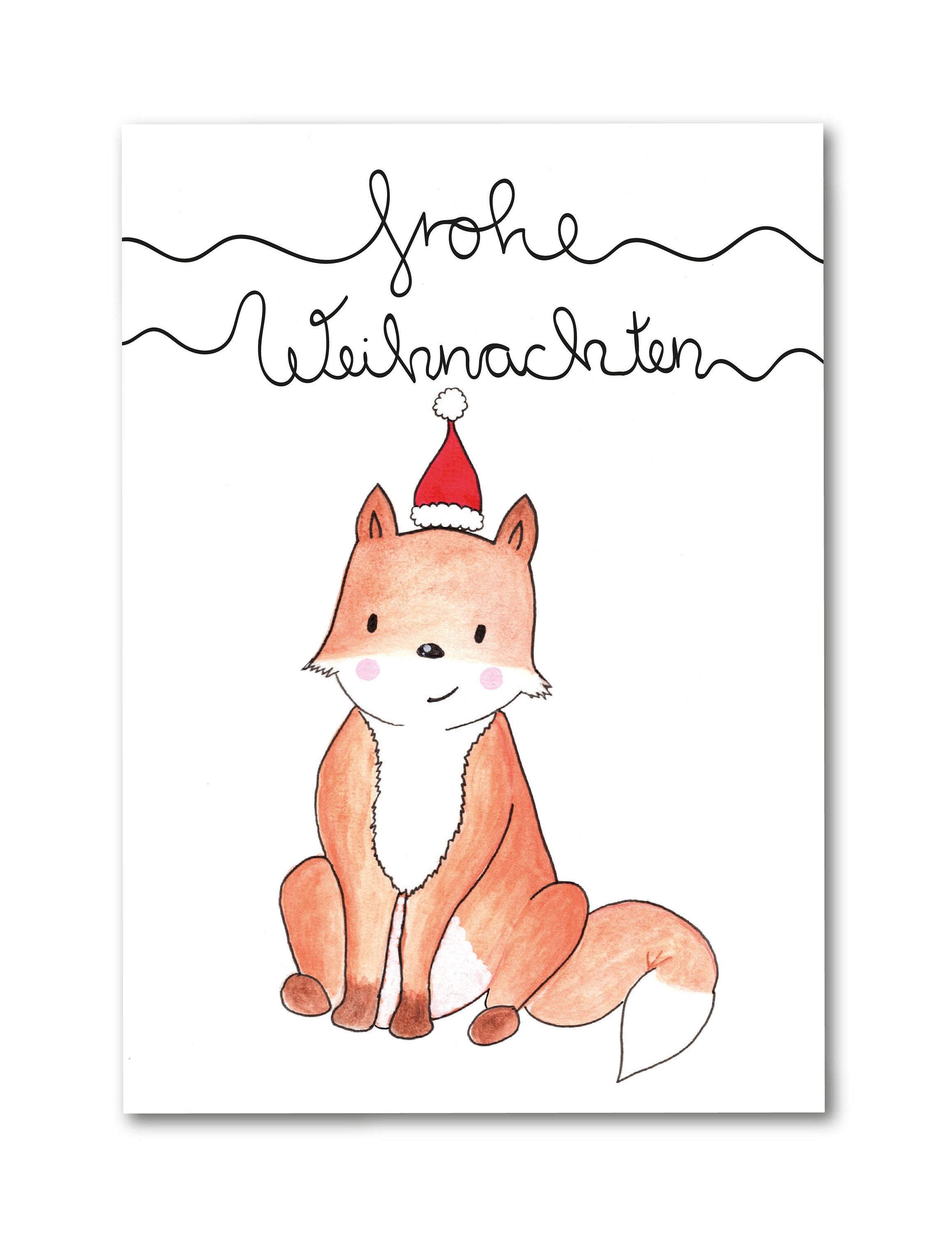 12 Weihnachtskarten im Set / 3 Motive mit je 4 Karten / Elch Etsy.de