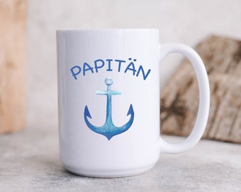 Father's Day coffee mug / cute funny ceramic mug with personalized back / Papa motif 300 ml