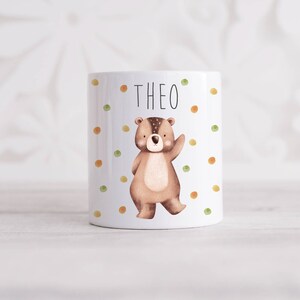 Money box personalized with name / made of ceramic with bear motif / as a money box or money gift for girls and boys