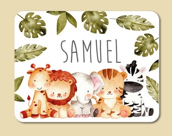 Breakfast board motif forest fairy printed with desired name / made of food-safe plastic / 20 x 25 cm