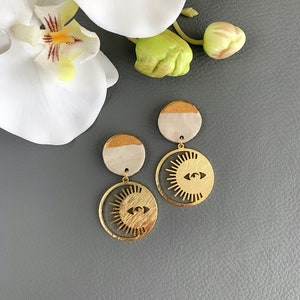 Earrings Dangle Earrings + handmade + minimalist + statement earring + JIELLA earrings