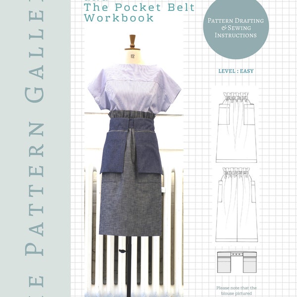 Pdf: The Worker Skirt and Pocket Belt Sewing Pattern Instructions Workbook digital Download