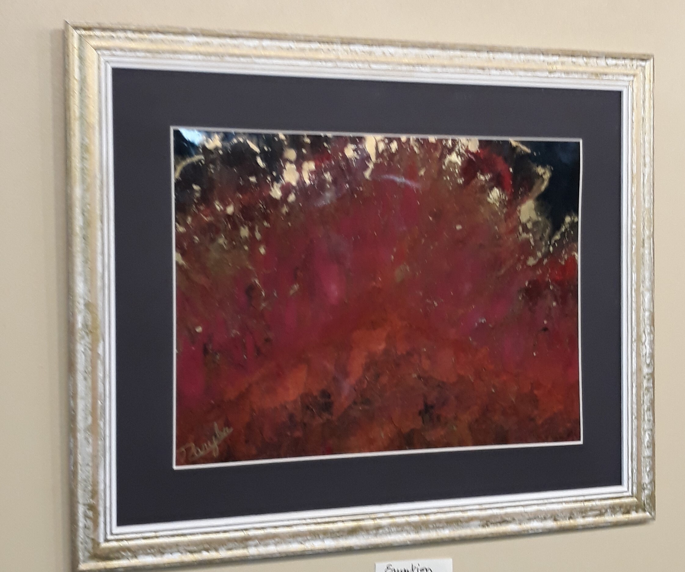 Tableau Résine Époxy Eruption de Feu