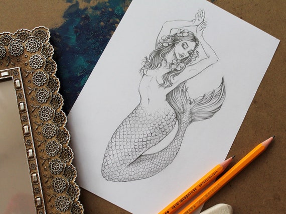 Featured image of post Dibujos De Sirenas A Lapiz
