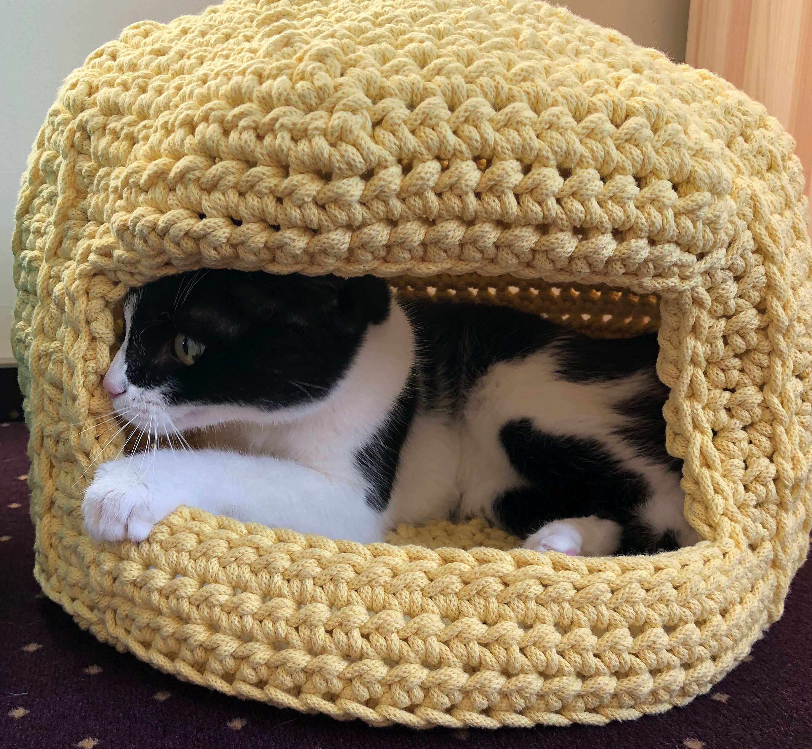 easy crochet cat cave pattern