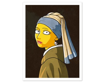 Girl with a pearl earring by Johannes Vermeer - Premium Matte Paper Poster