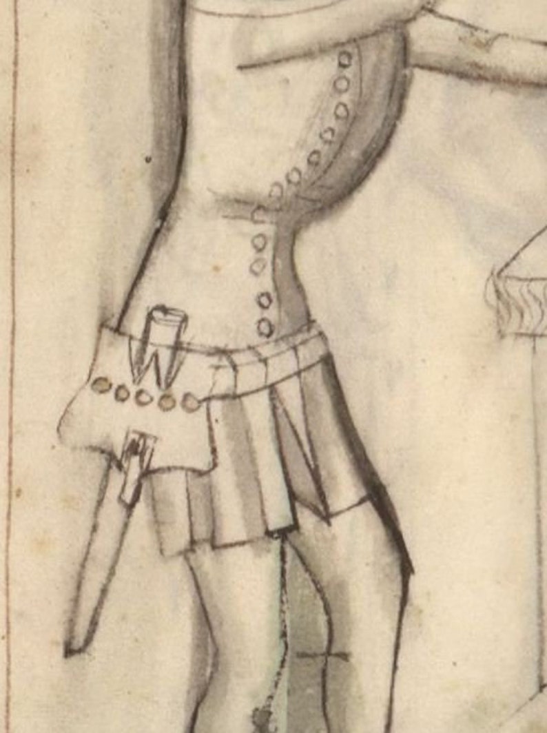 Based on a historic original leather belt bag of the 15th century.