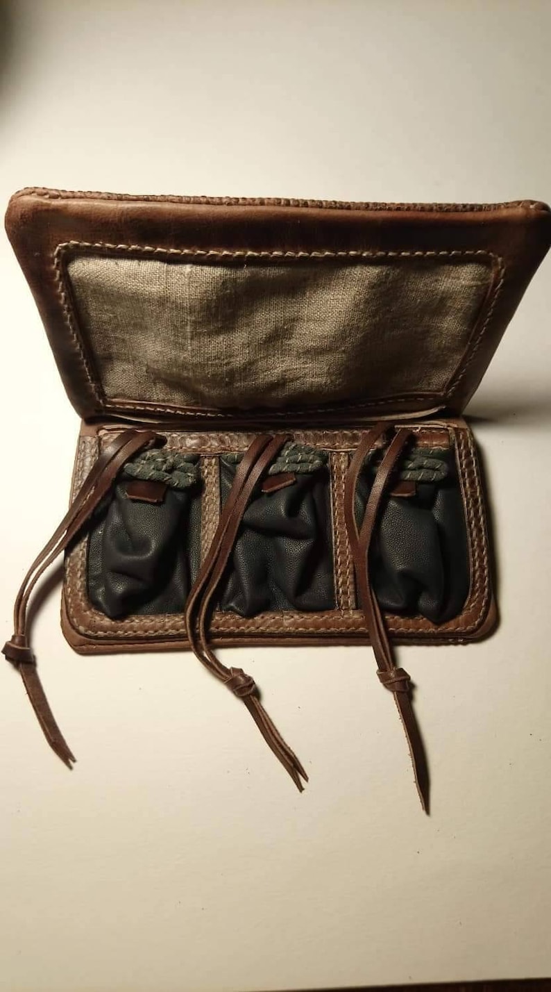 Based on a historic original leather belt bag of the 15th century.