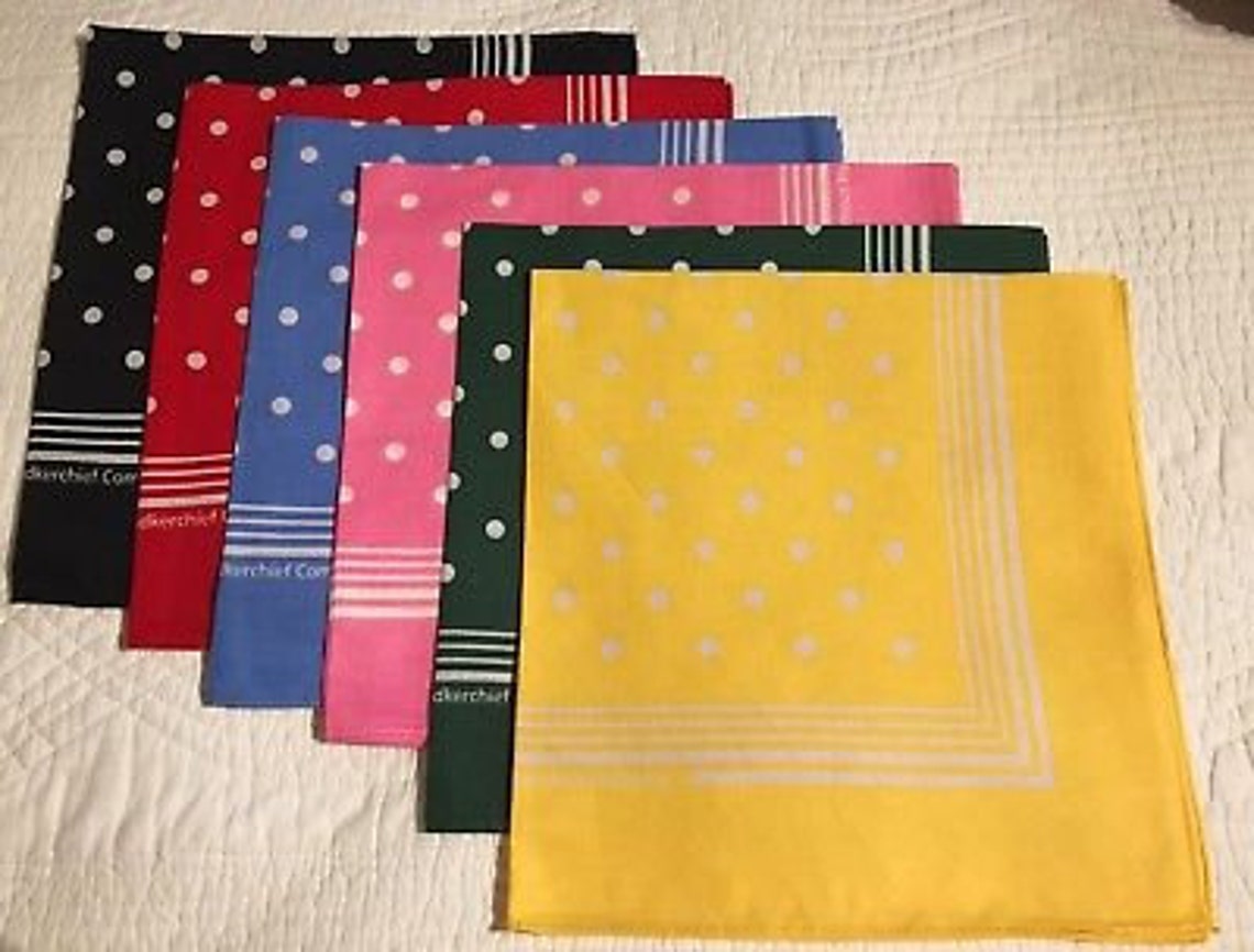 Enormous Handkerchief Men's Large Spotted Cotton Hankies Etsy