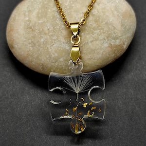 Autism acceptance necklace, puzzle piece pendant, autism teacher gift, autism awareness necklace, autism mom gift