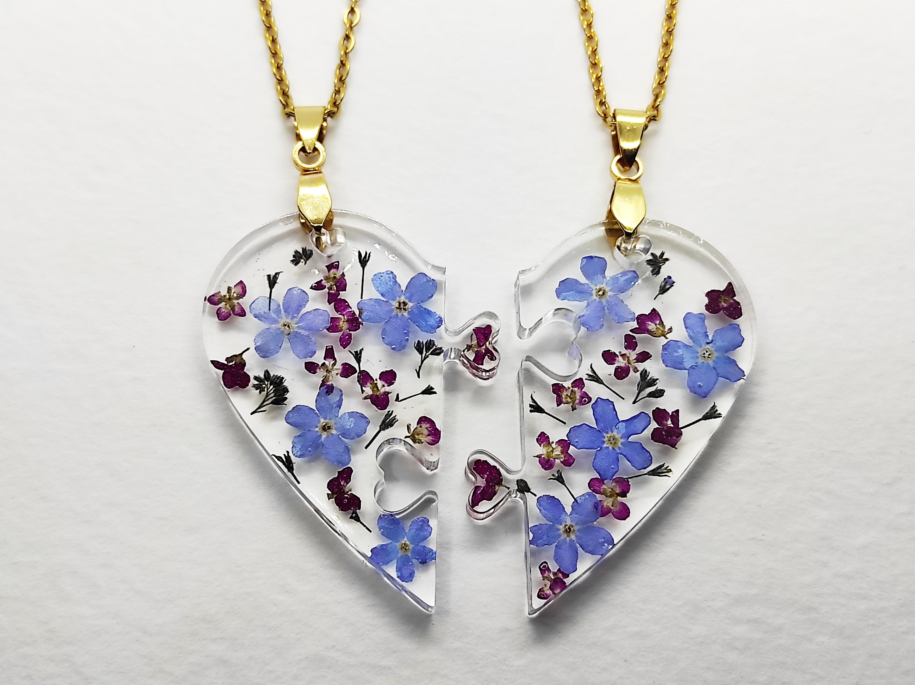 Couple Necklace Best Friend Necklace for 2 Bff Necklace Etsy