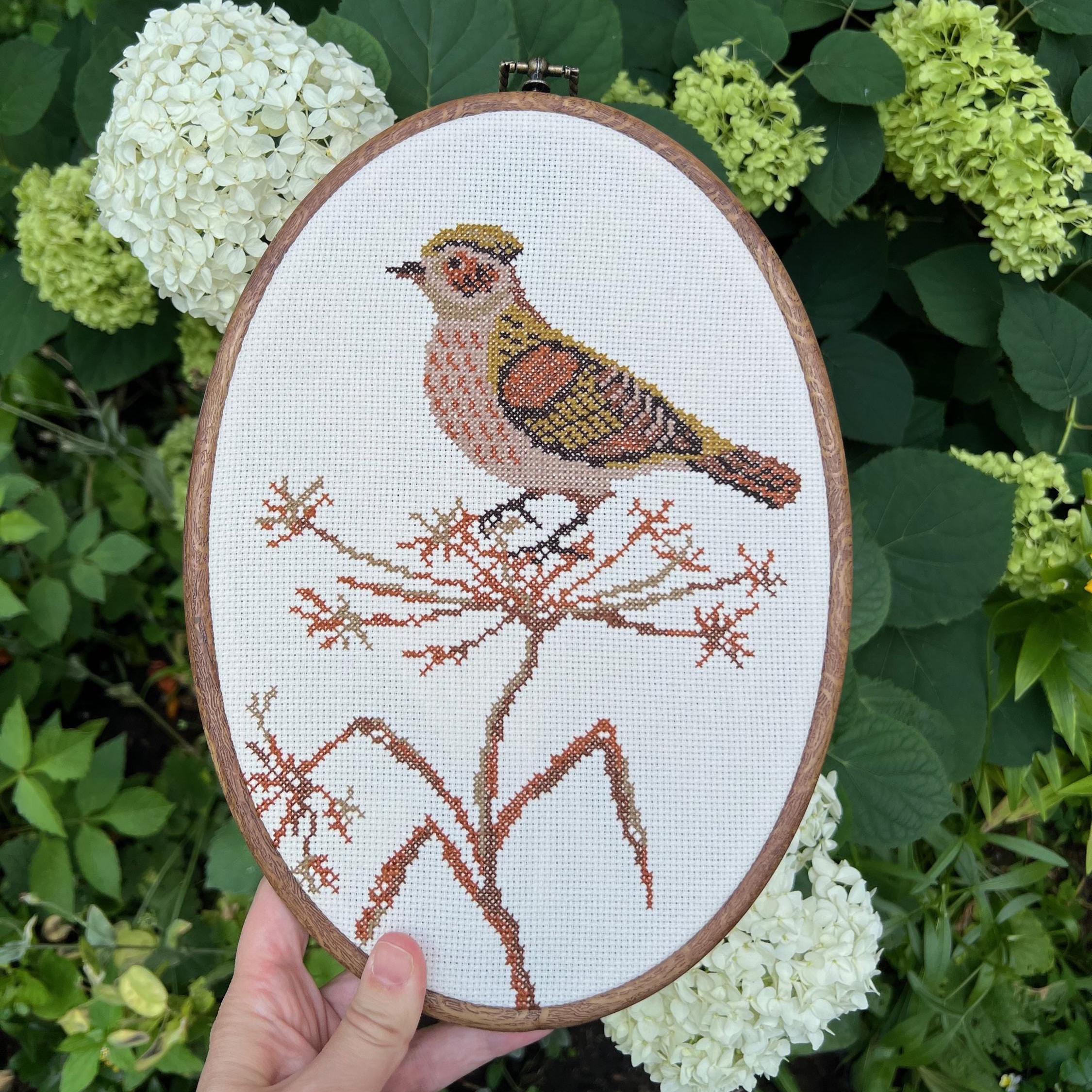 Lark Cross Stitch Pattern Cozy Small Birdie Woodland Animals