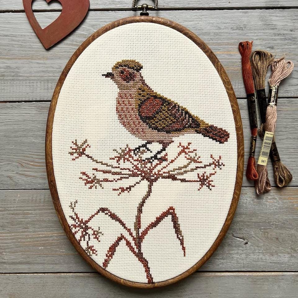 Lark Cross Stitch Pattern Cozy Small Birdie Woodland Animals