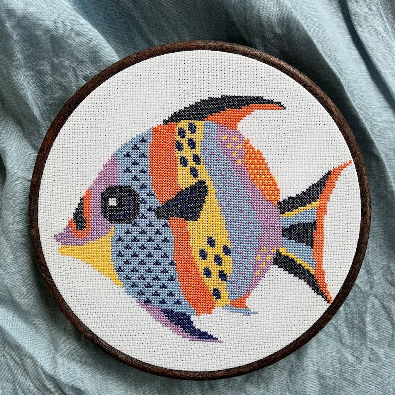 Tropical Fish Cross Stitch Pattern: Modern Sea Life Embroidery (PDF ...