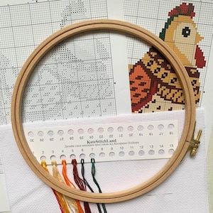 Hen kit cross stitch pattern Easy bird kit embroidery Folk primitive cross stitch pattern Chicken funny ornament home bird idea handmade