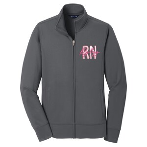 Personalized Embroidered  Full Zip Sport Wick Jacket Custom Nurse Jacket Custom Embroidered Jacket Zip Up Monogram Jacket Monogram Jacket