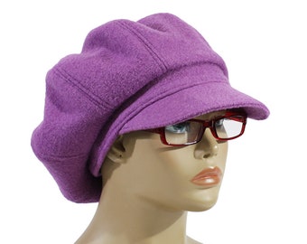 Chapeau pour femme, chapeau ballon, chapeau fraisé, casquette à visière, chapeau d'hiver, violet lilas