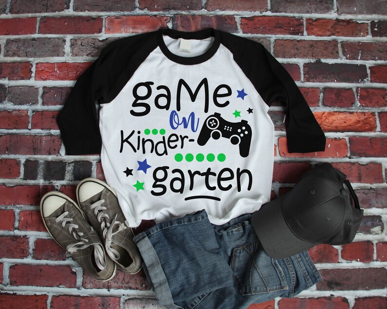 Kindergarten SVG Kindergarten Game On cut file First Day of School SVG and DXF Files Silhouette Studios Cameo Cricut, Instant Download Scal