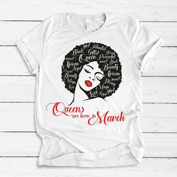 Queens Are Born In March Vector Clipart With Svg Dxf Eps Etsy