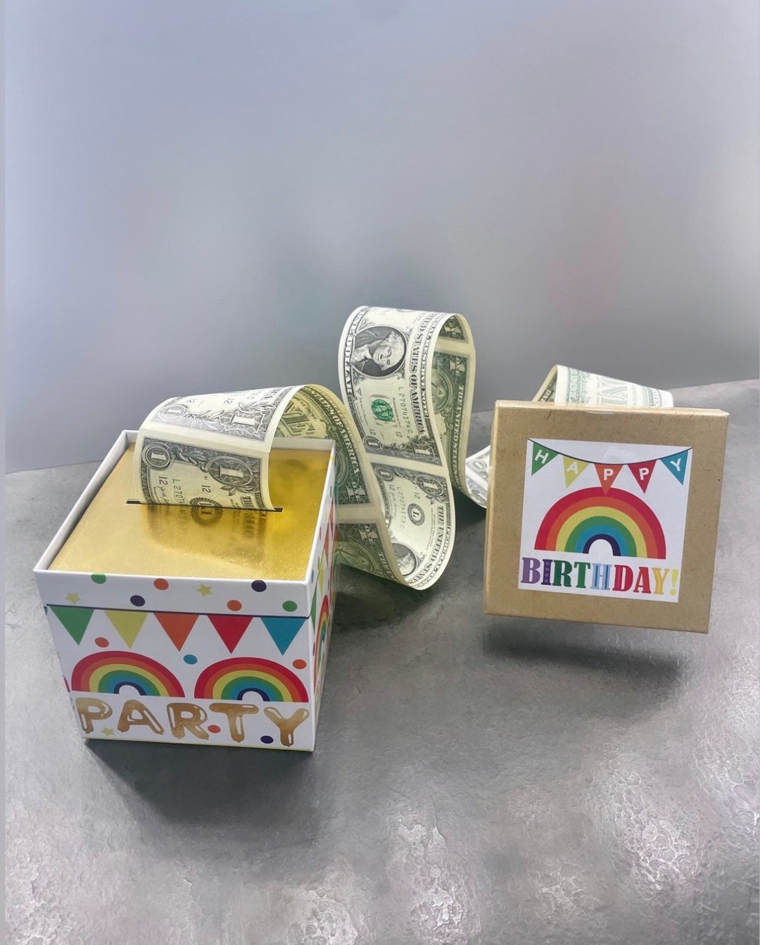 Surprise Money Pull Box, Birthday Money Pull Box, DIY Birthday Kit