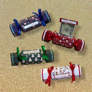 Surprise Money Pull Pouch- Glossy Hexagon, Christmas Money Pull Box, DIY Christmas Kit, Cash Gift Pouch, Christmas Gift Pouch