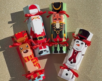 Jumbo Surprise Money Pull Pouch - Hexagon, Christmas Character Money Pull Box, DIY Christmas Kit, Cash Gift Box, Christmas Gift Pouch